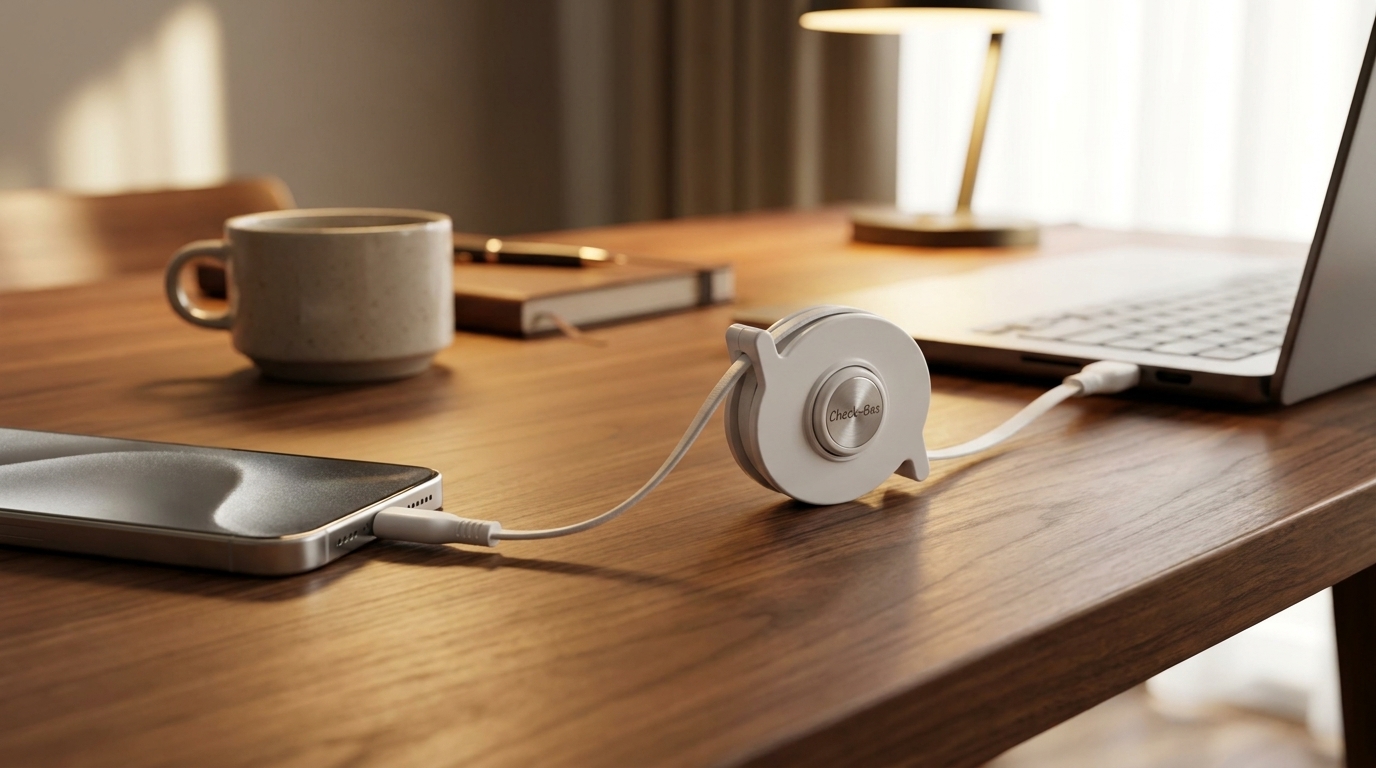 Check-Bas Retractable USB Kablo